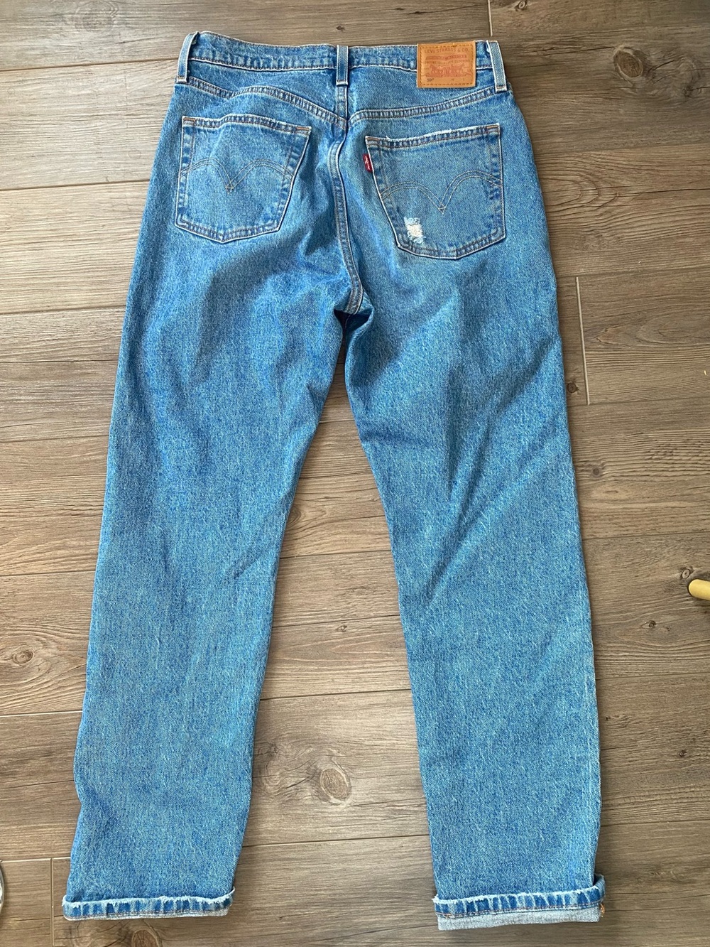 Levi’s 501 Original Fit Distressed Jeans | Vintage Wash Straight Leg Denim - Picture 2 of 3